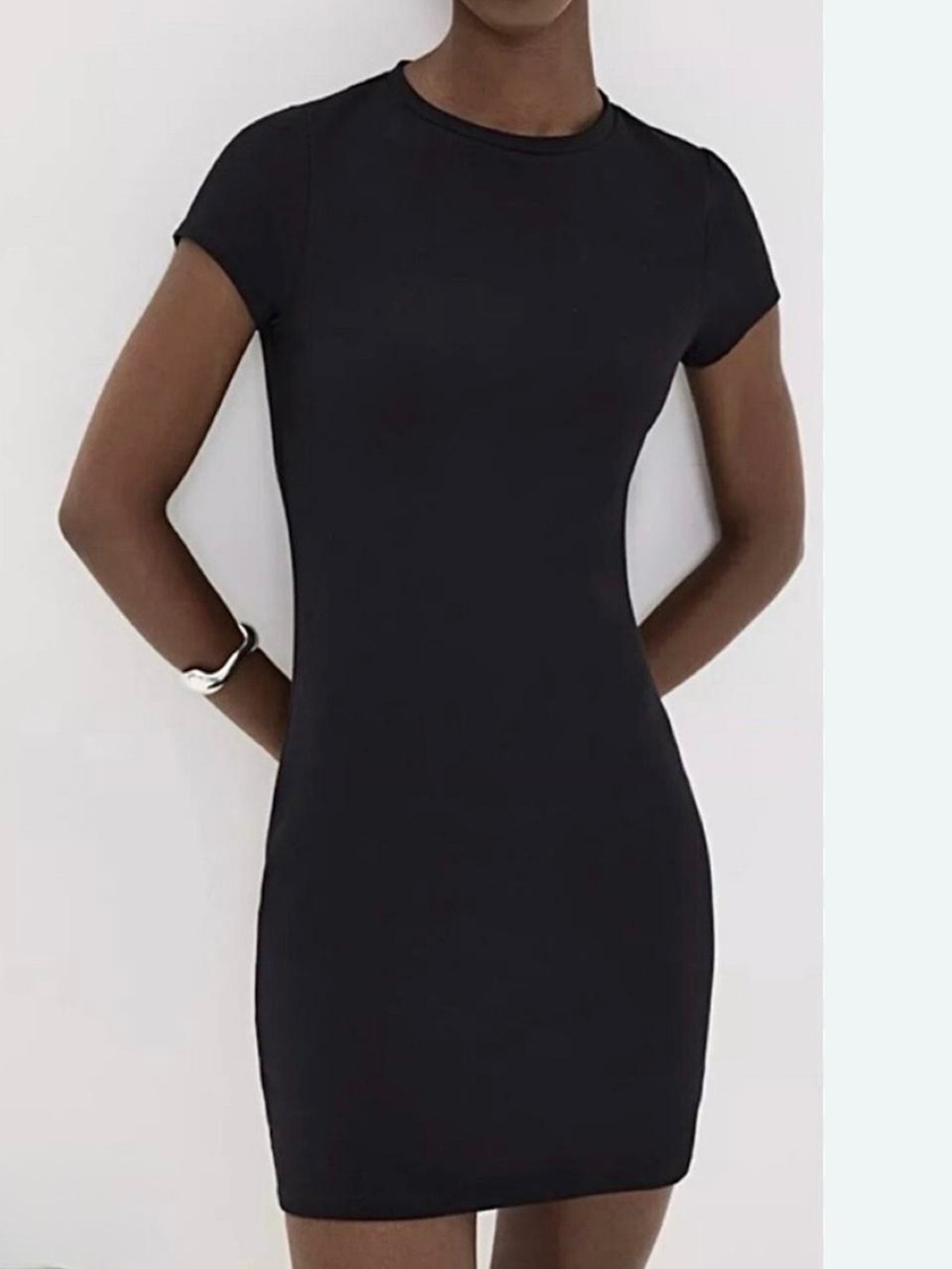 H&M Black Bodycon Mini Dress